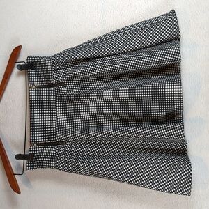 Page Boy Black & White Gingham Zipper Flared Schoolgirl Mini Skirt‎ M